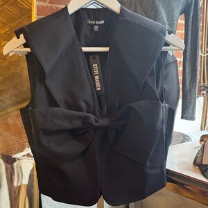 Steve Madden Elegant Black Bow Ayanna top